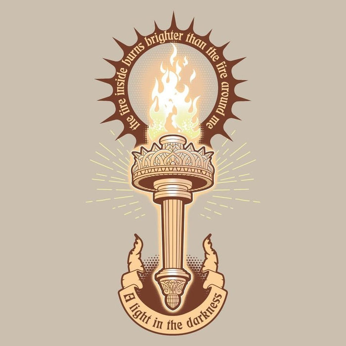 Grunt Style Light In The Darkness T-Shirt - Sand artwork
