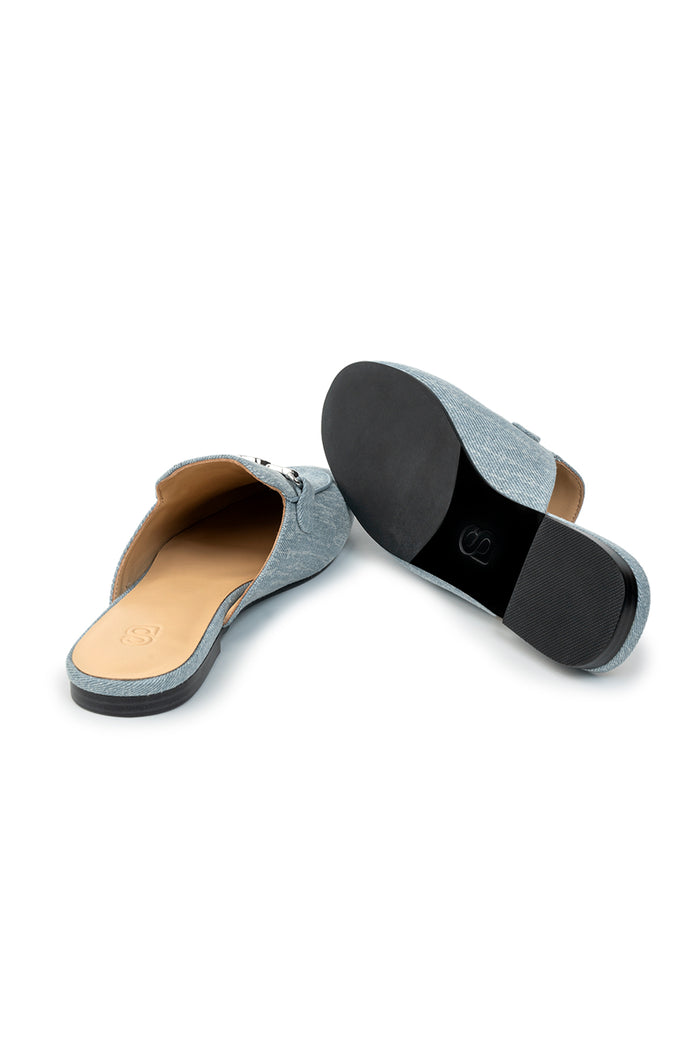 Linzy Denim Slipper - Wash Blue