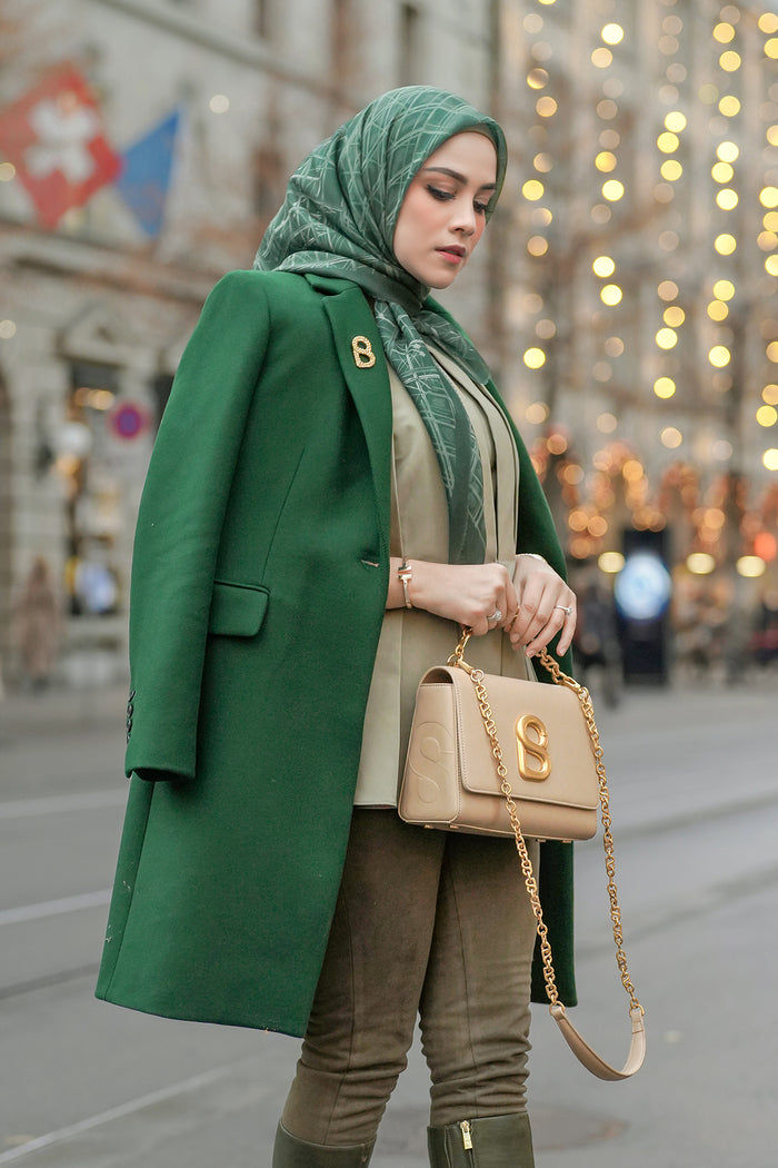 Louvre Extended Square - Dark Green