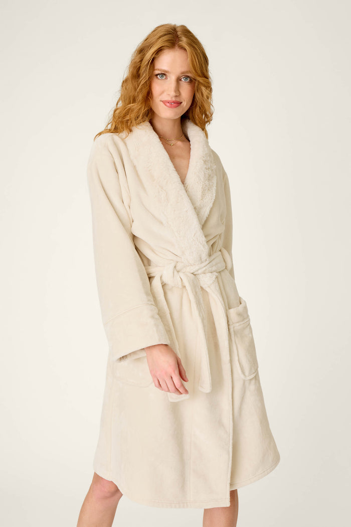 Luxe Plush Solid Natural Robe