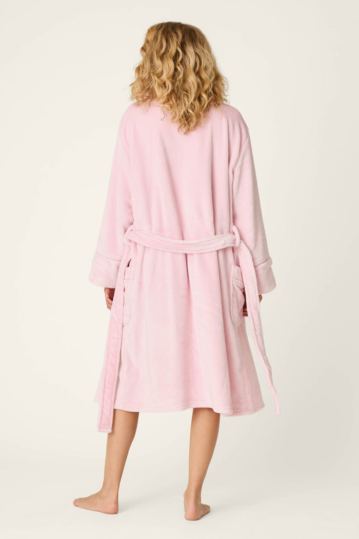 Luxe Plush Solid Pink Robe