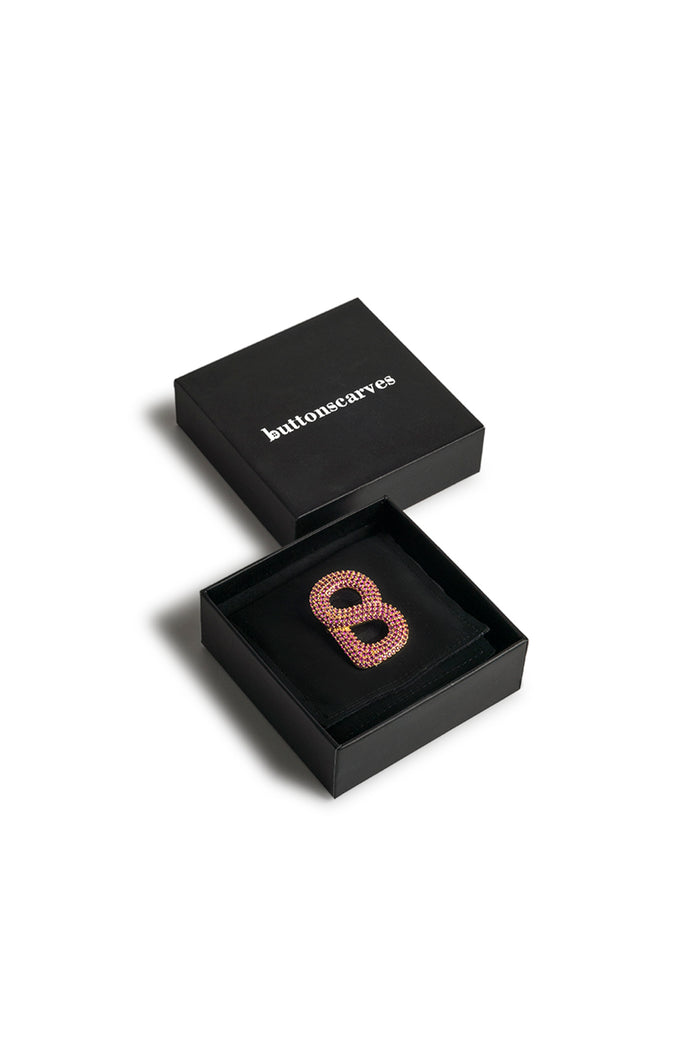 LUXE SIGNATURE BROOCH - RUBY