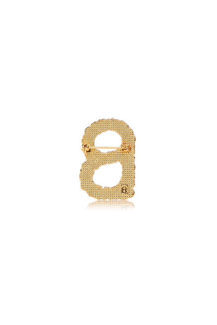 Luxe Signature Crystal Brooch - Rose Iridescent