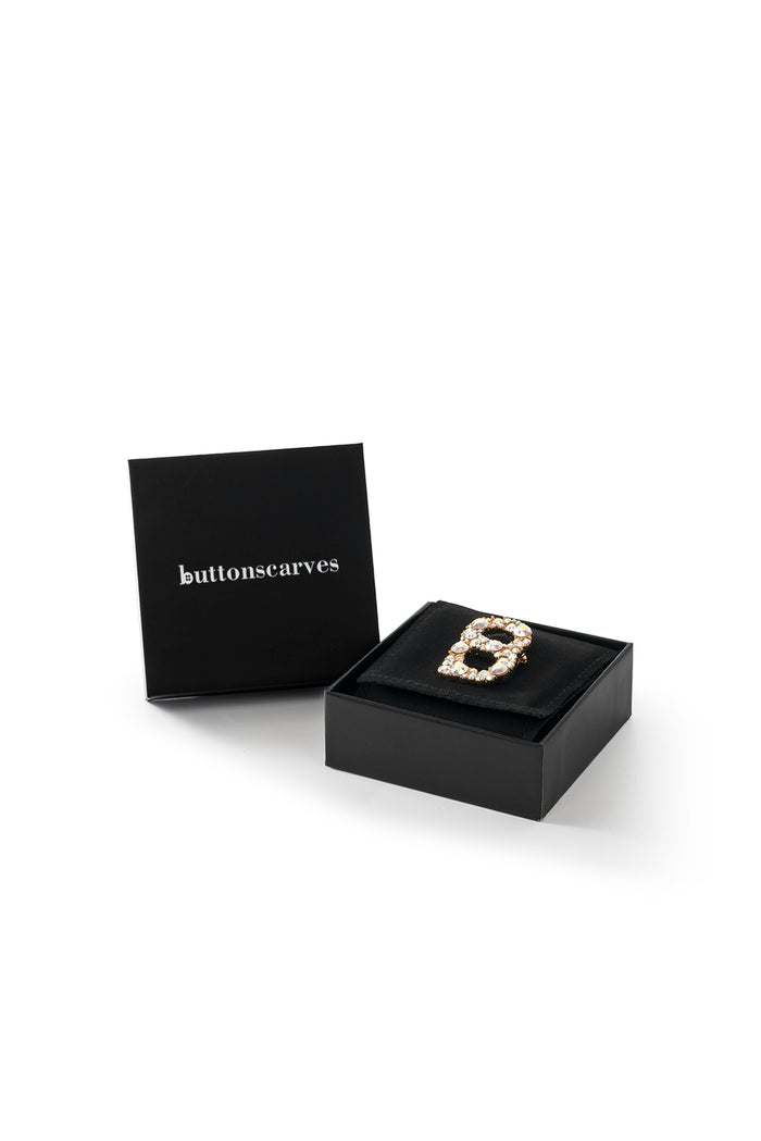 Luxe Signature Crystal Brooch - Rose Iridescent