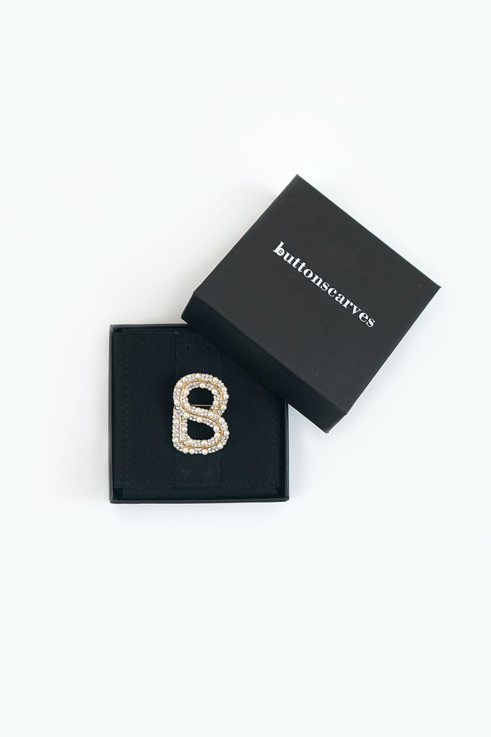 Luxe Signature Perla Brooch - Gold