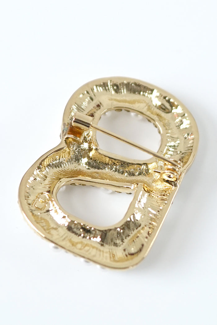 Luxe Signature Perla Brooch - Gold