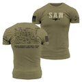 Grunt Style M249 T-Shirt - Military Green T-Shirt