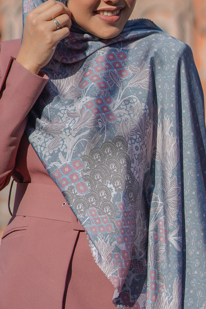Maharani Satin Shawl -  Dhusar