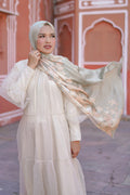 Maharani Satin Shawl - Lime