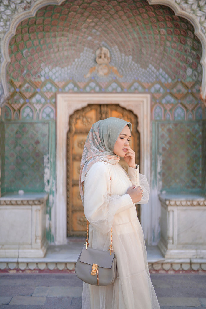 Maharani Voal Square - Lime