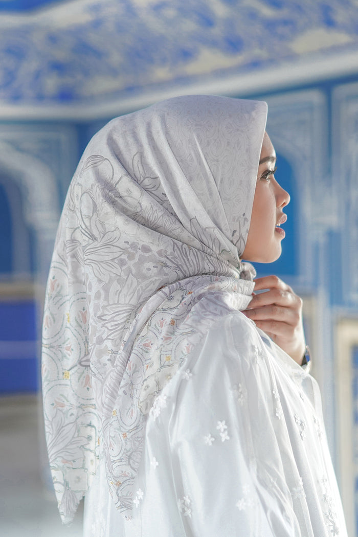 Maharani Voal  Square - White