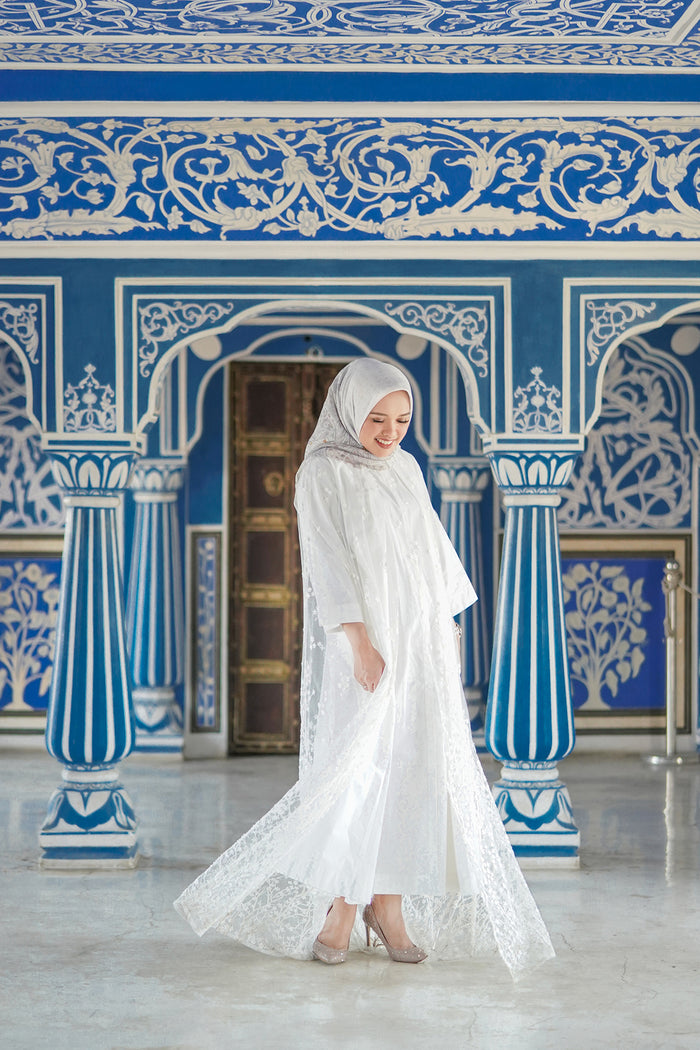 Maharani Voal  Square - White