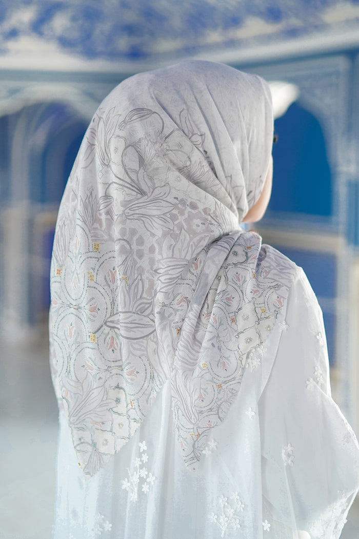 Maharani Voal  Square - White
