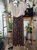 Mainstrip Leopard Print Off-the-Shoulder Midi Dress