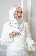 Medina Satin Shawl - White