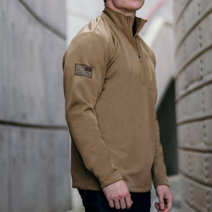 Half Zip Waffle Top  Jacket