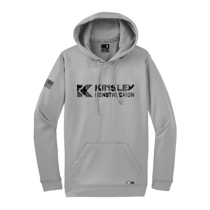 Men's Athletic Silver Hooded Sweatshirt