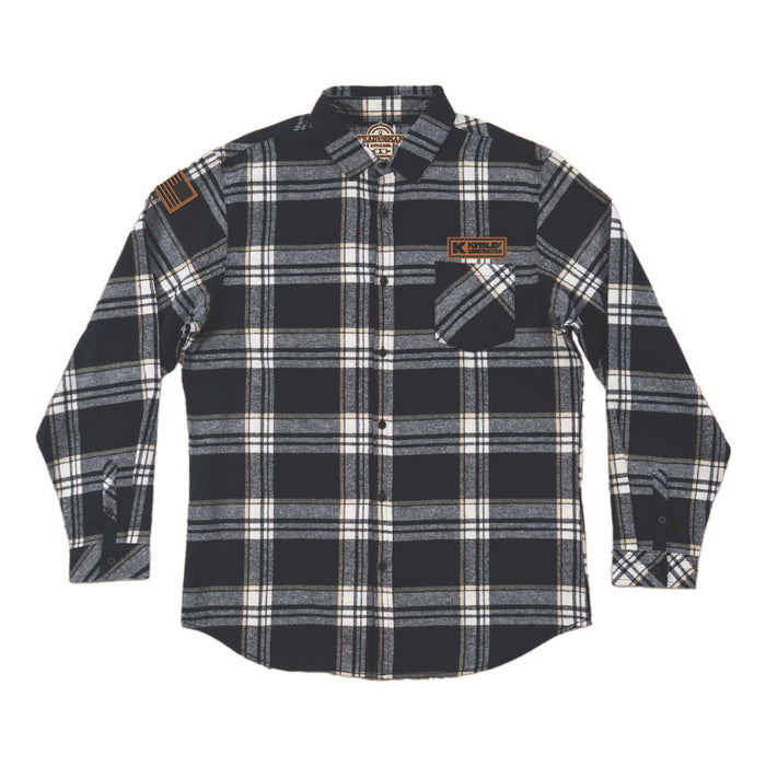 Mens Black and White Flannel