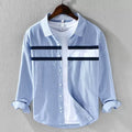 Men’s Color-Block Patchwork Long-Sleeve Cotton Shirt Jacket – 2026