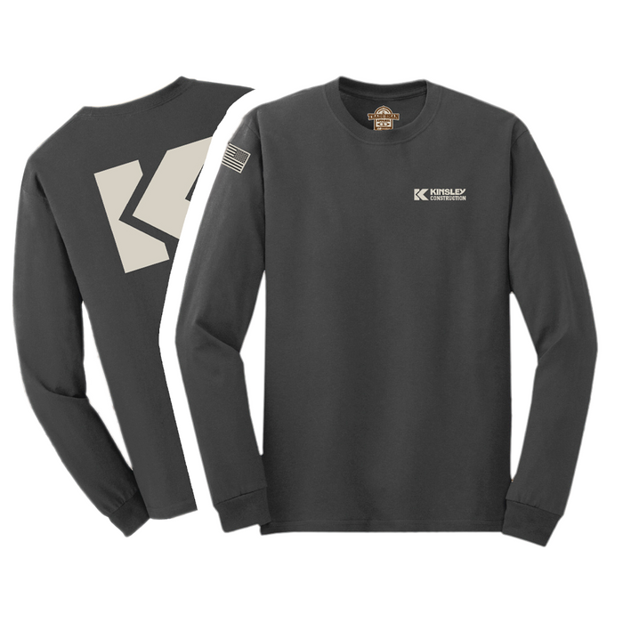Mens Dark Grey Long Sleeved T-Shirt