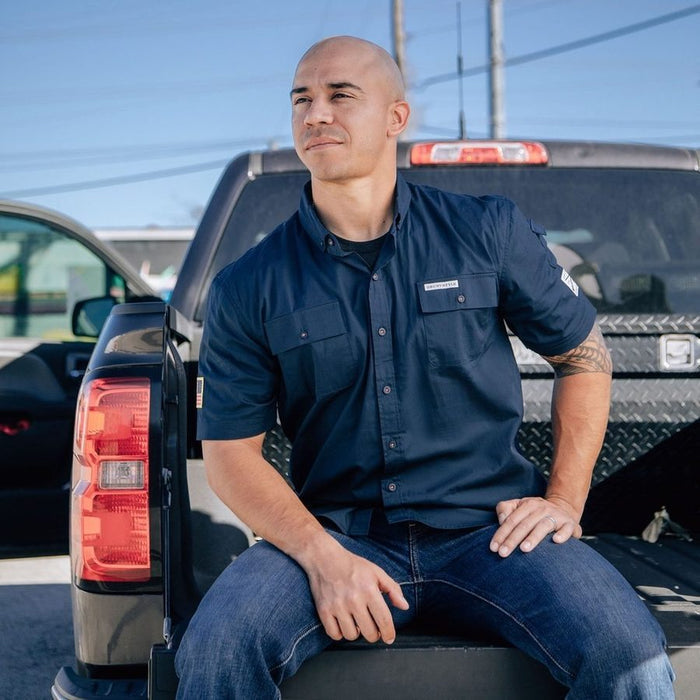 Grunt Style Grunt Style Garage Button Down - Navy other tops