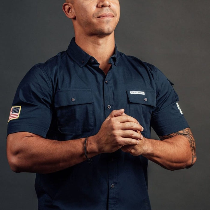 Grunt Style Grunt Style Garage Button Down - Navy other tops