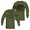 JDog Carpet Cleaning & Floor Care Military Green Long Sleeved  Tee | Grunt Style
