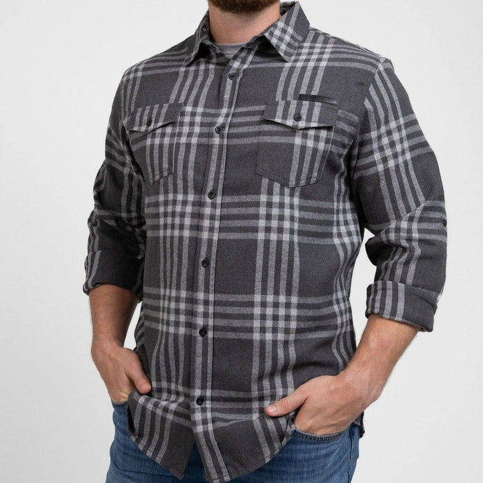 Grunt Style Men's GS Plaid Flannel - Gray