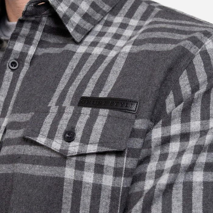 Grunt Style Men's GS Plaid Flannel - Gray