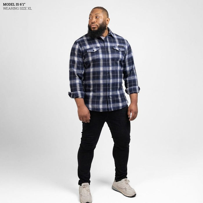 Grunt Style Men's GS Plaid Flannel - Navy