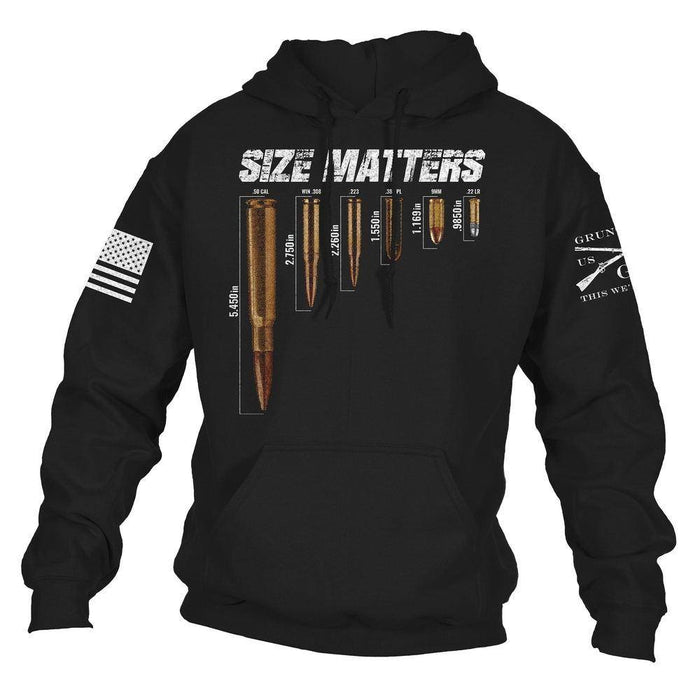 Men's Graphic Size Matters Hoodie | Grunt Style