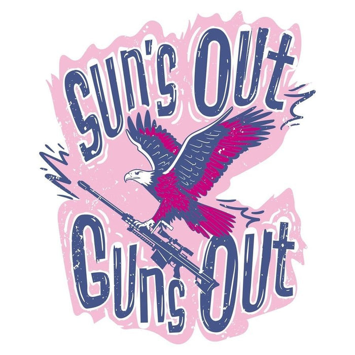 Grunt Style Men's Sun Out, Guns Out Muscle Tank - White artwork