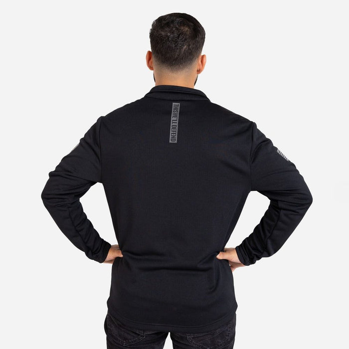 Men's Waffle Top Full-Zip Jacket - Black