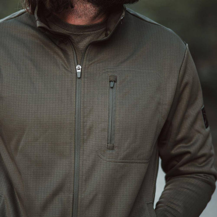 Men's Full-Zip Waffle Top Jacket
