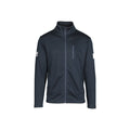 Dark gray jacket with a zipper on a white background