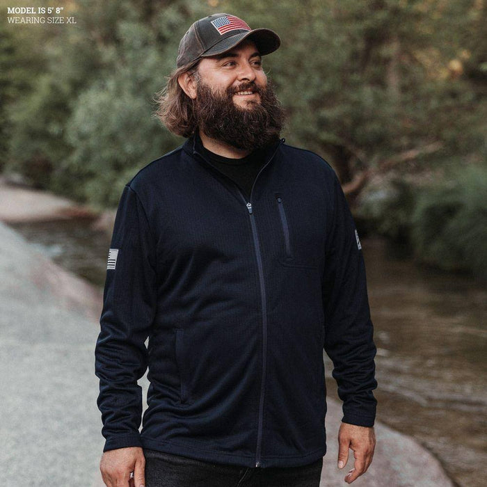 Men's Waffle Top - Navy Blue Jacket