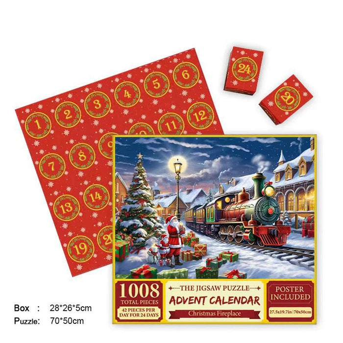 Santa Clause & Train / 70 x 50 Centimeters