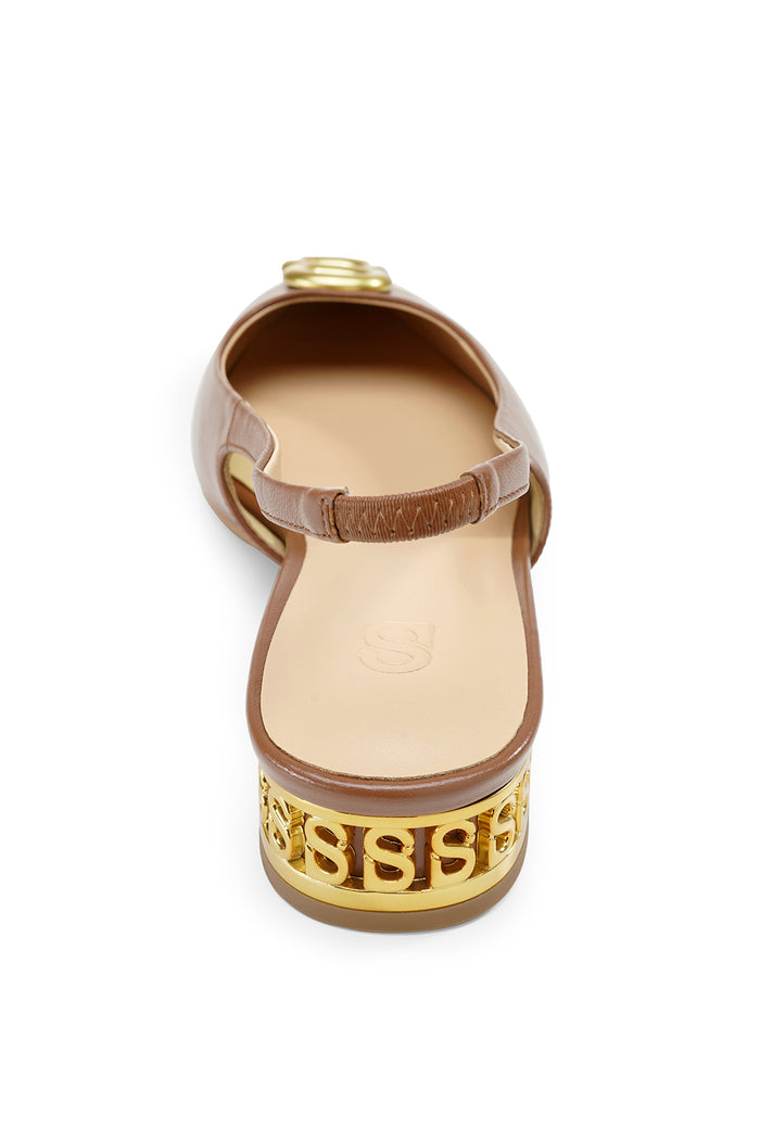 Milly Slingback Shoes - Caramel