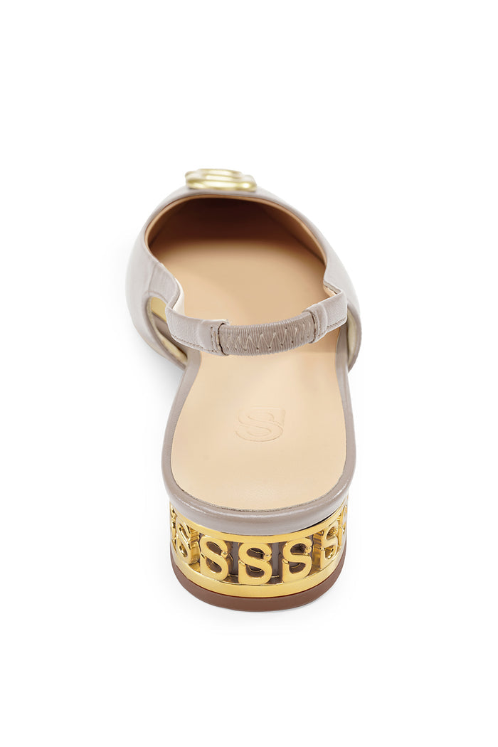 Milly Slingback Shoes - Ecru