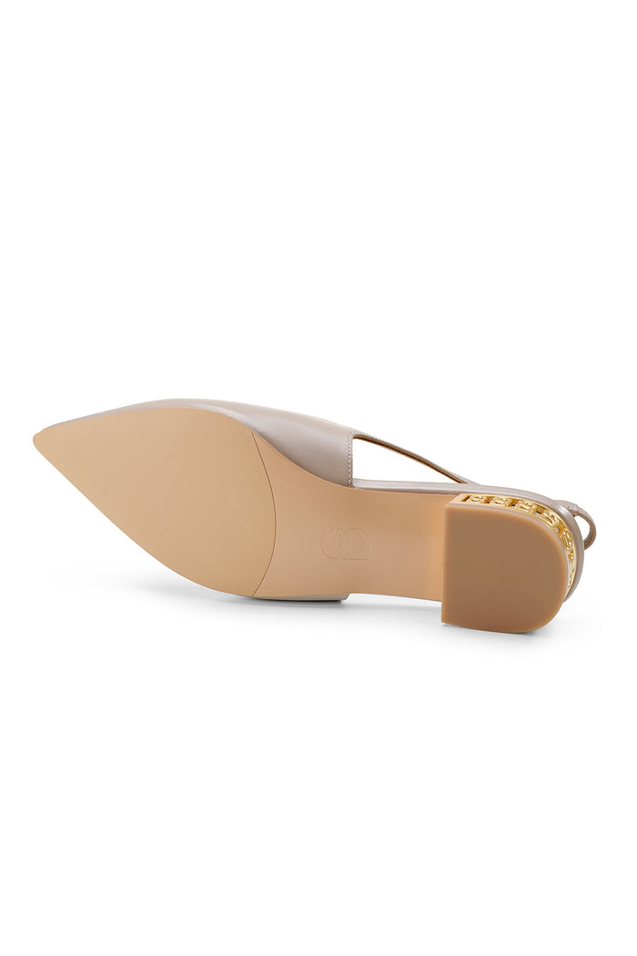 Milly Slingback Shoes - Ecru