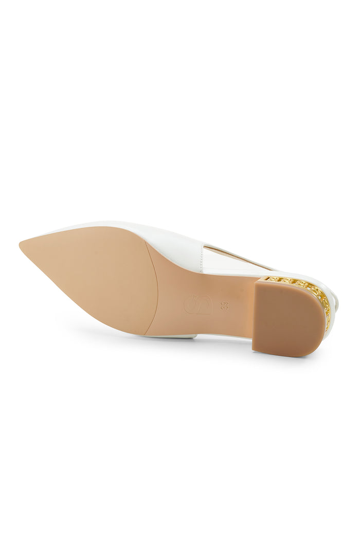 Milly Slingback Shoes - White