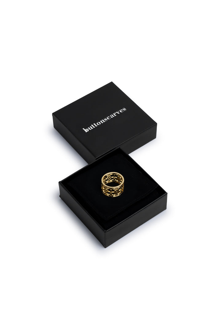 Mona Ring Brooch Gold