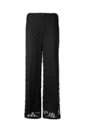 Monogram Embroidery Pants - Black