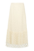 Monogram Embroidery Skirt - Cream
