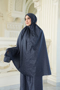 monogram mini capsule prayer robe in navy by buttonscarves