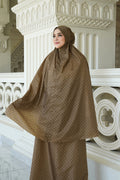 monogram mini capsule prayer robe in tan by buttonscarves