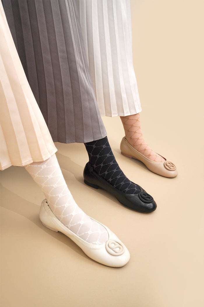 Monogram Nylon Socks - Tan