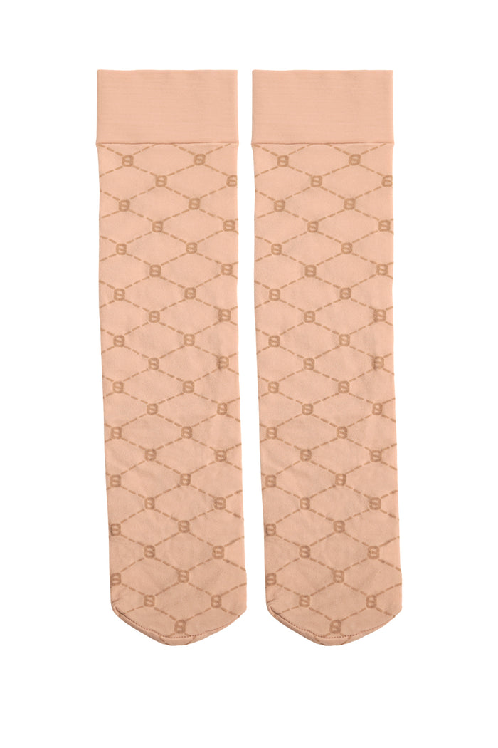 Monogram Nylon Socks - Tan
