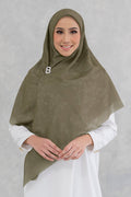 Monogram Scrambled Voal Square XL - Olive