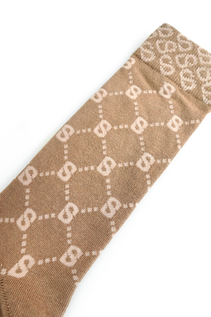 Monogram Socks Brown